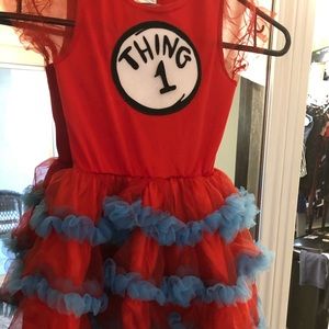 Toddler girls Thing 1 costume